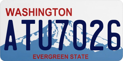 WA license plate ATU7026