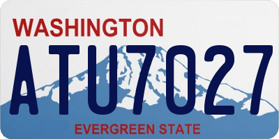 WA license plate ATU7027
