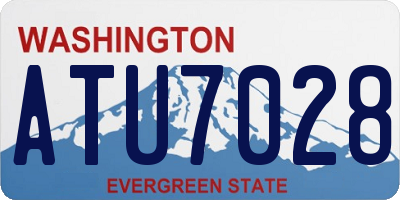 WA license plate ATU7028