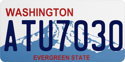 WA license plate ATU7030