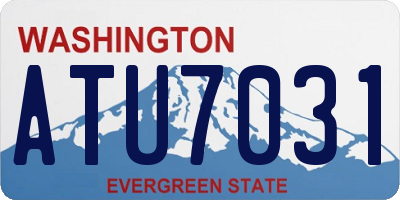WA license plate ATU7031