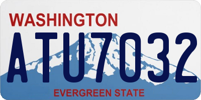 WA license plate ATU7032