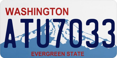 WA license plate ATU7033
