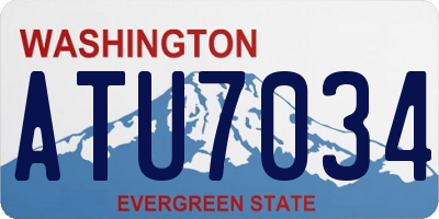 WA license plate ATU7034