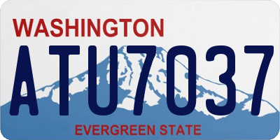 WA license plate ATU7037