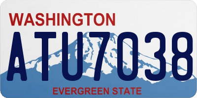 WA license plate ATU7038
