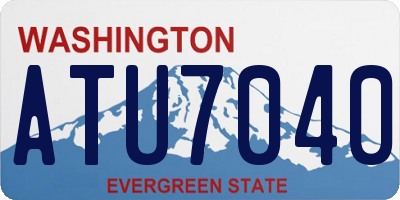 WA license plate ATU7040
