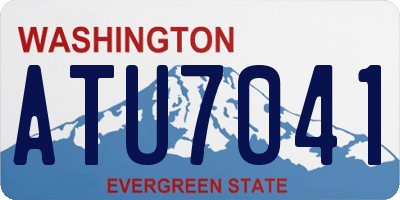WA license plate ATU7041
