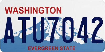 WA license plate ATU7042