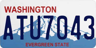 WA license plate ATU7043