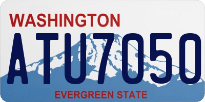 WA license plate ATU7050