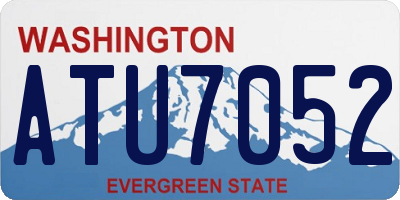 WA license plate ATU7052