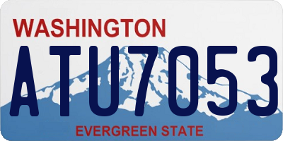 WA license plate ATU7053