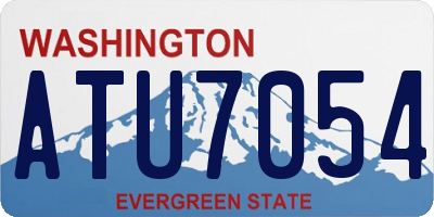 WA license plate ATU7054