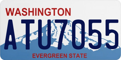 WA license plate ATU7055