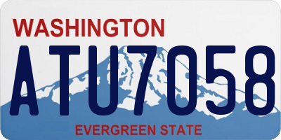 WA license plate ATU7058