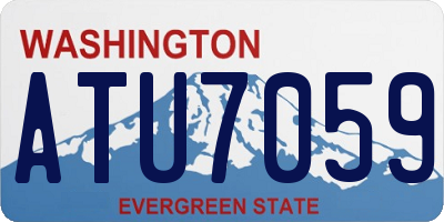 WA license plate ATU7059