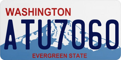 WA license plate ATU7060