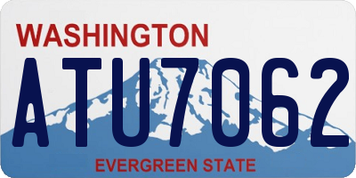 WA license plate ATU7062