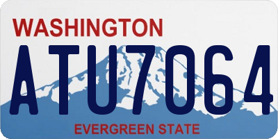 WA license plate ATU7064