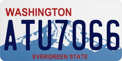 WA license plate ATU7066