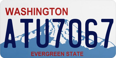 WA license plate ATU7067
