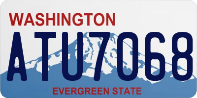 WA license plate ATU7068