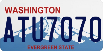 WA license plate ATU7070