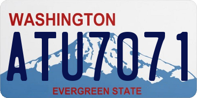 WA license plate ATU7071