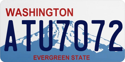 WA license plate ATU7072