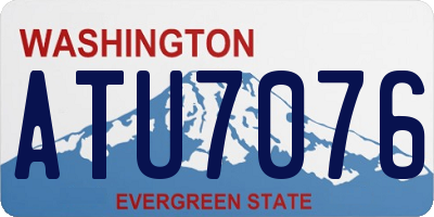 WA license plate ATU7076