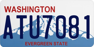 WA license plate ATU7081