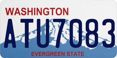 WA license plate ATU7083