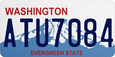 WA license plate ATU7084