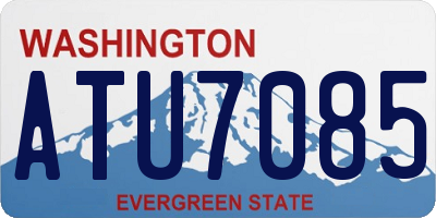 WA license plate ATU7085