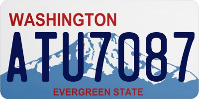 WA license plate ATU7087