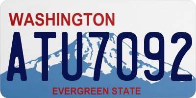 WA license plate ATU7092