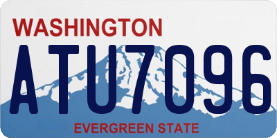 WA license plate ATU7096