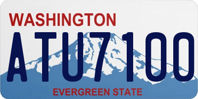 WA license plate ATU7100