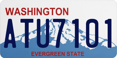 WA license plate ATU7101