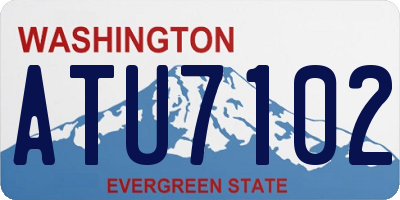 WA license plate ATU7102