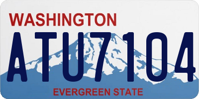WA license plate ATU7104