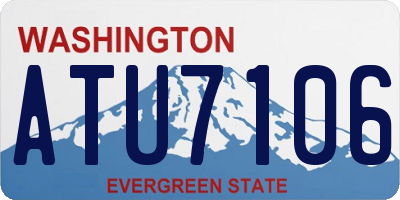 WA license plate ATU7106