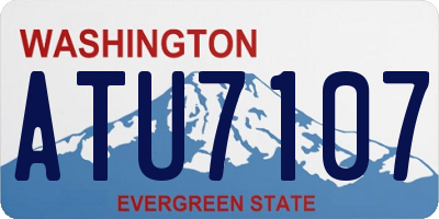 WA license plate ATU7107