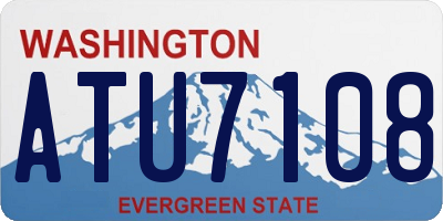 WA license plate ATU7108