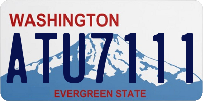 WA license plate ATU7111