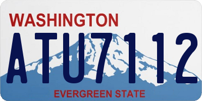 WA license plate ATU7112