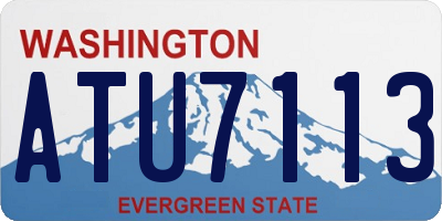WA license plate ATU7113