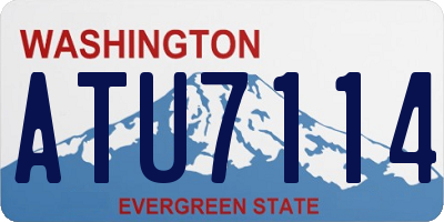WA license plate ATU7114