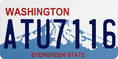 WA license plate ATU7116